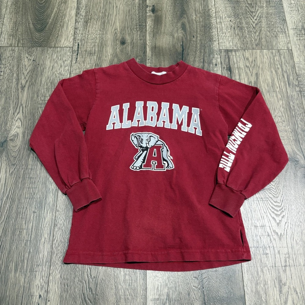 Alabama Crimson Tide Long Sleeve Shirt Boys 8 Red NCAA Football Third Street